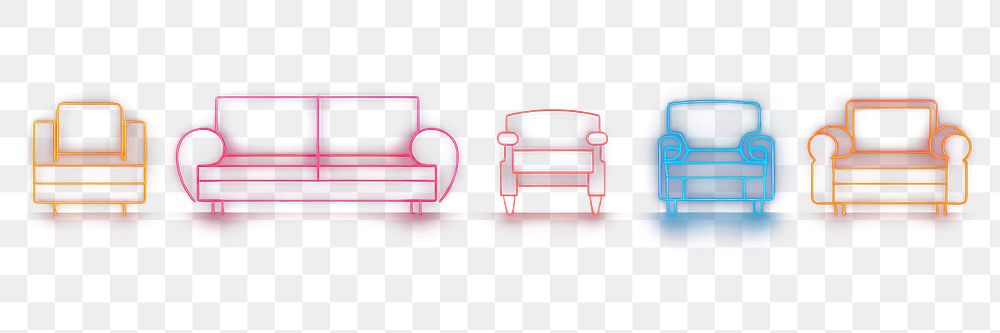 PNG  Furnitures border chair armchair absence. AI generated Image by rawpixel.