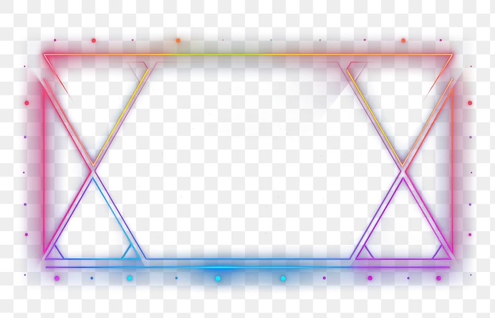 PNG  Geometric shapes border backgrounds light night. AI generated Image by rawpixel.