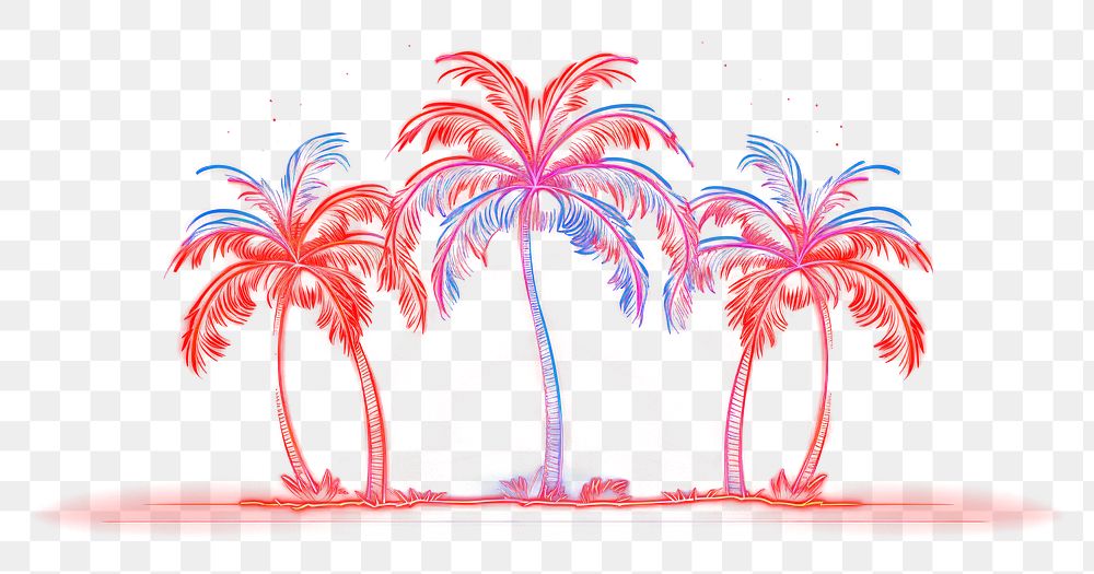 PNG Palm trees border outdoors nature night. AI generated Image by rawpixel.