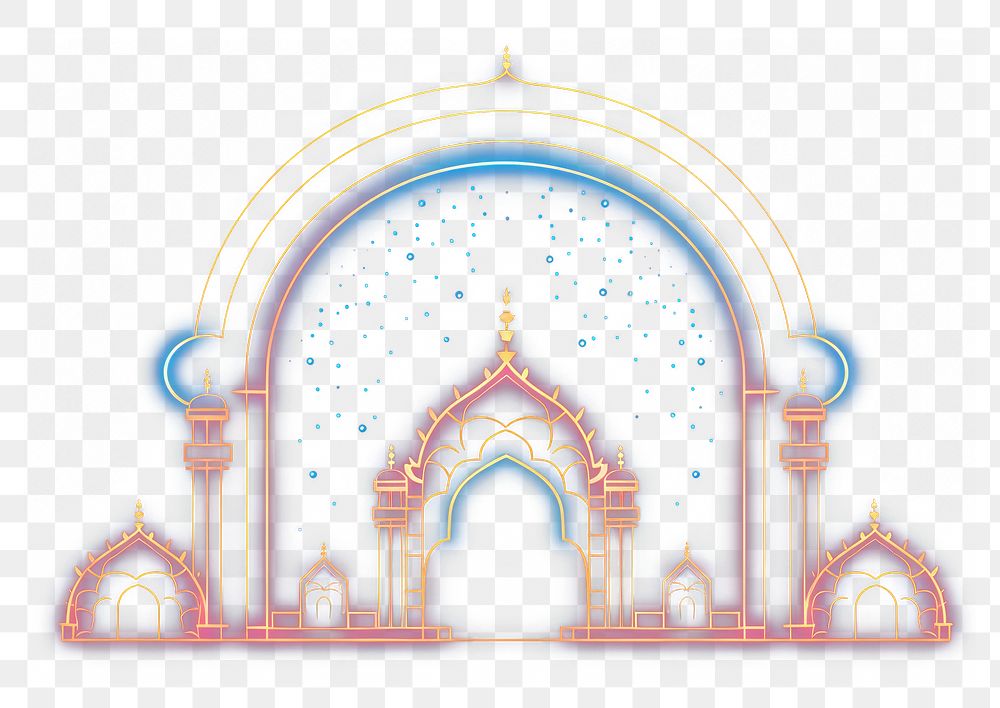 PNG Ramadan border architecture building spirituality. AI generated Image by rawpixel.