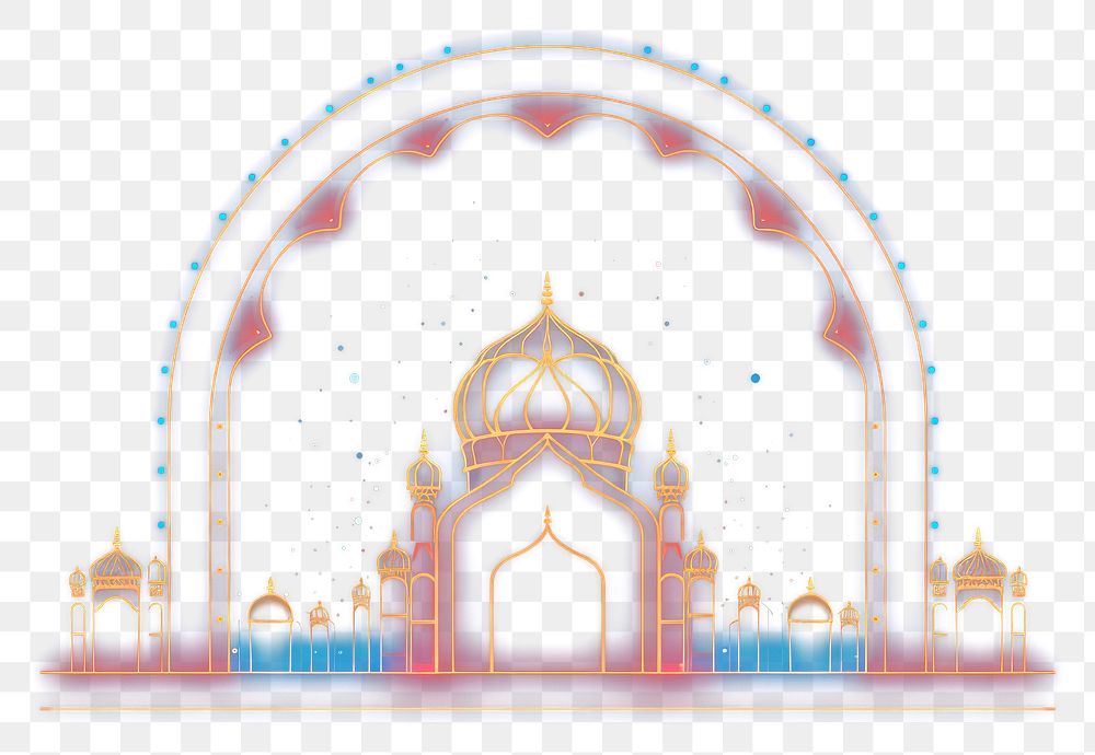 PNG Ramadan border architecture building outdoors. AI generated Image by rawpixel.