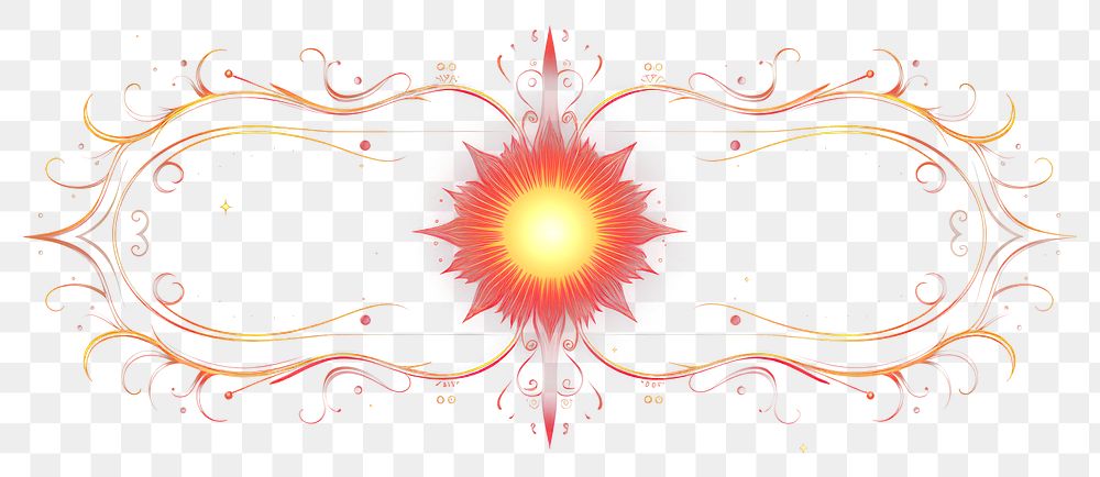 PNG Sun border fireworks pattern light. AI generated Image by rawpixel.