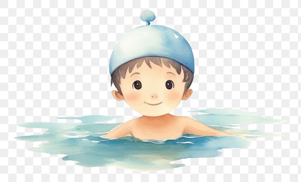 PNG Swimming boy swimming bathing child. AI generated Image by rawpixel.
