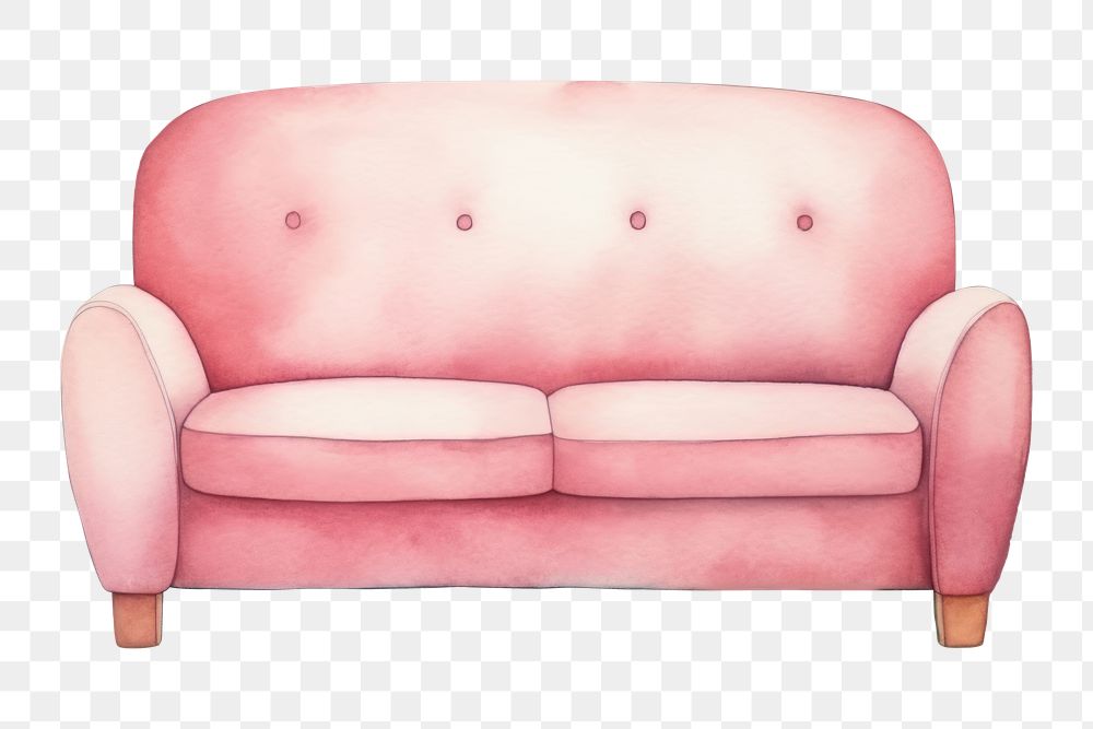 PNG Sofa furniture white background comfortable. AI generated Image by rawpixel.