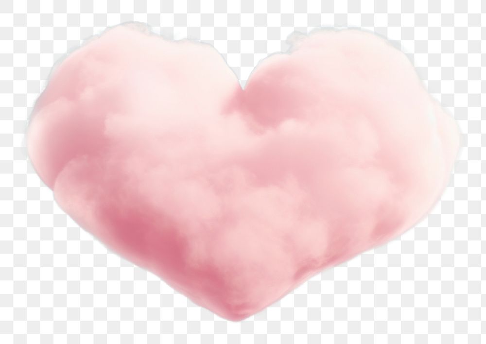 PNG  Heart shaped as a cloud in the pink sky background backgrounds tranquility landscape.