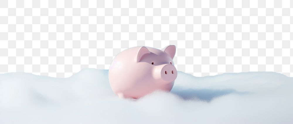 PNG  A piggy bank cloud investment currency.