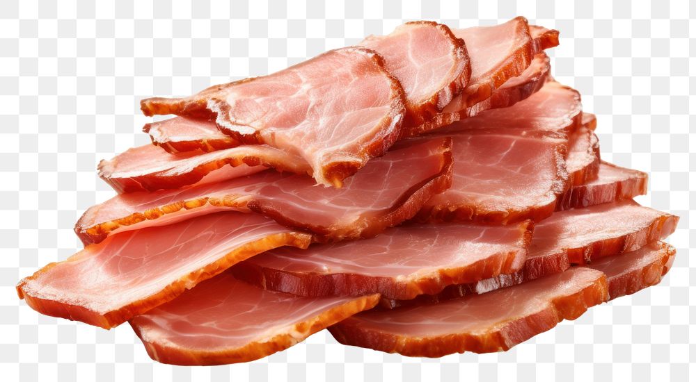 PNG  Pork ham bacon slice. AI generated Image by rawpixel.