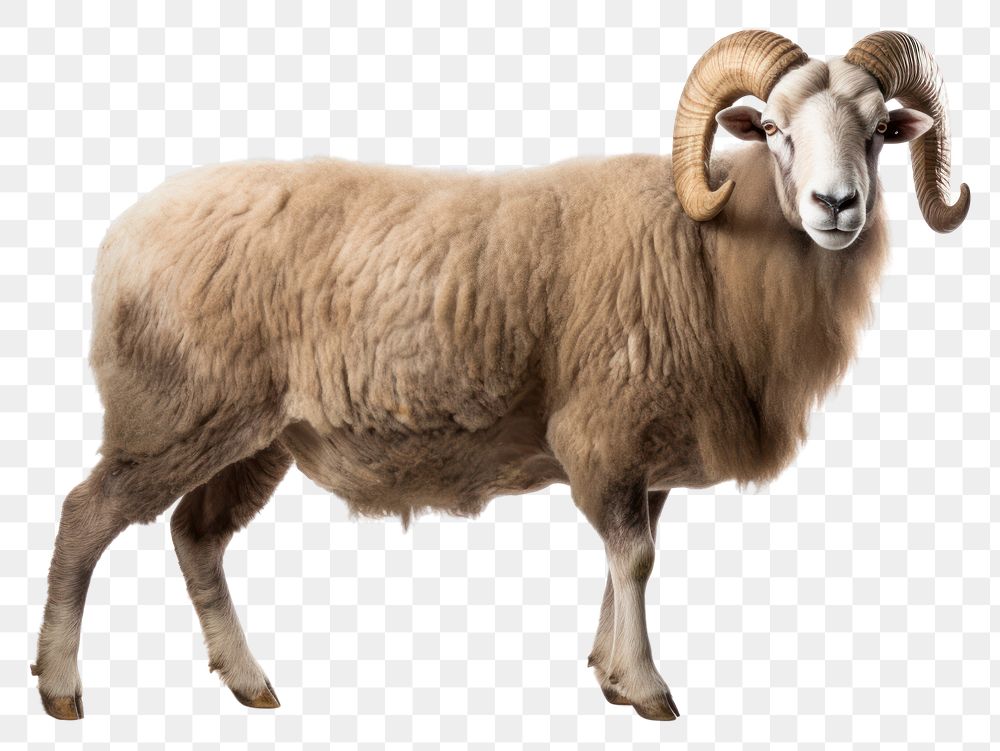 PNG Arles Merino Sheep Ram sheep livestock standing.