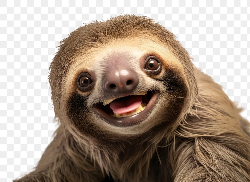 PNG Smiling sloth wildlife animal mammal