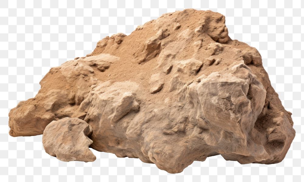 PNG Rock stone rock clay white background.