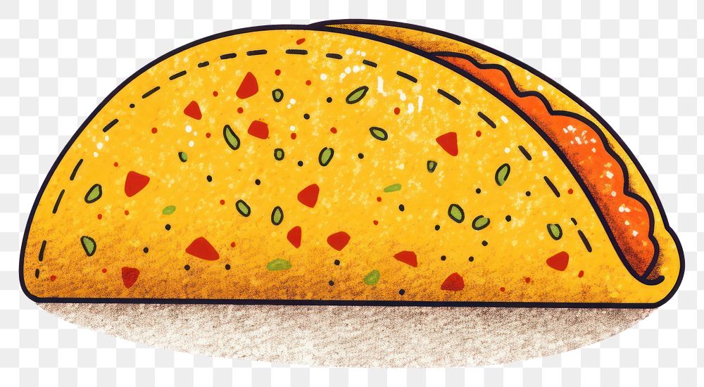 PNG Taco bread food white background.