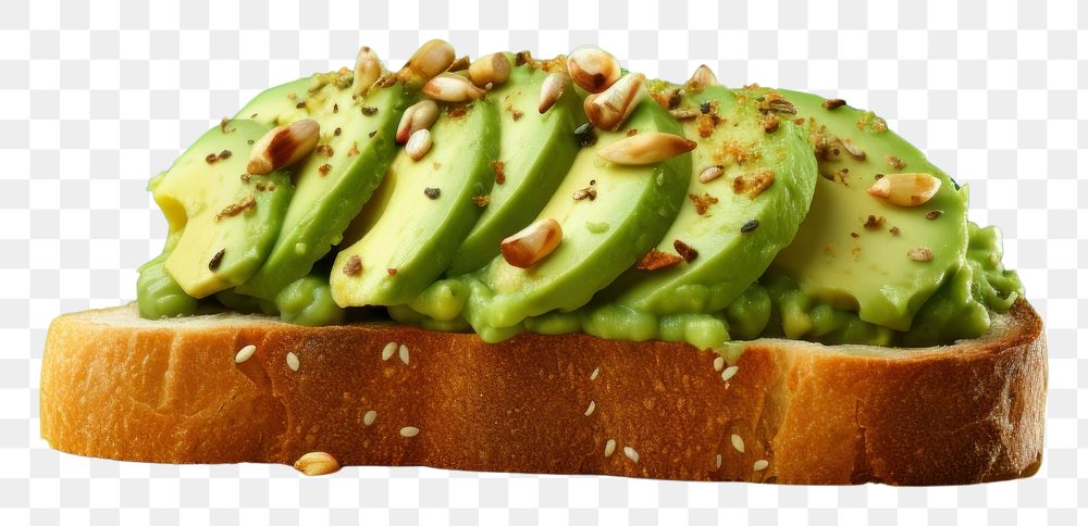 PNG Avocado toast food bread guacamole. AI generated Image by rawpixel.