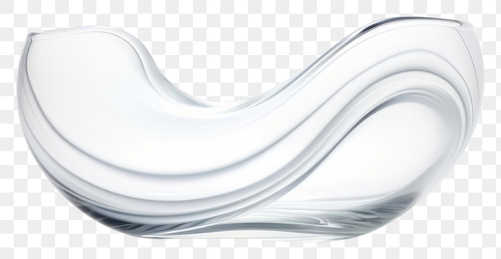PNG Curve glass white vase.