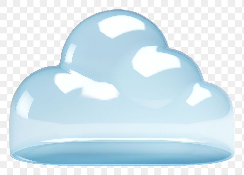 PNG 3d transparent glass style of cloud icon technology porcelain iceberg.