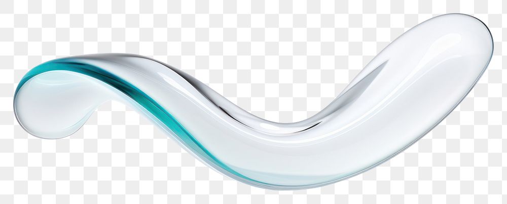 PNG 3d transparent glass style of curve shape simplicity furniture abstract.