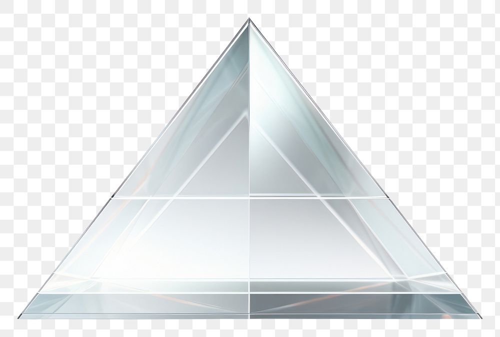 PNG 3d transparent glass style of pyramid white background simplicity triangle.