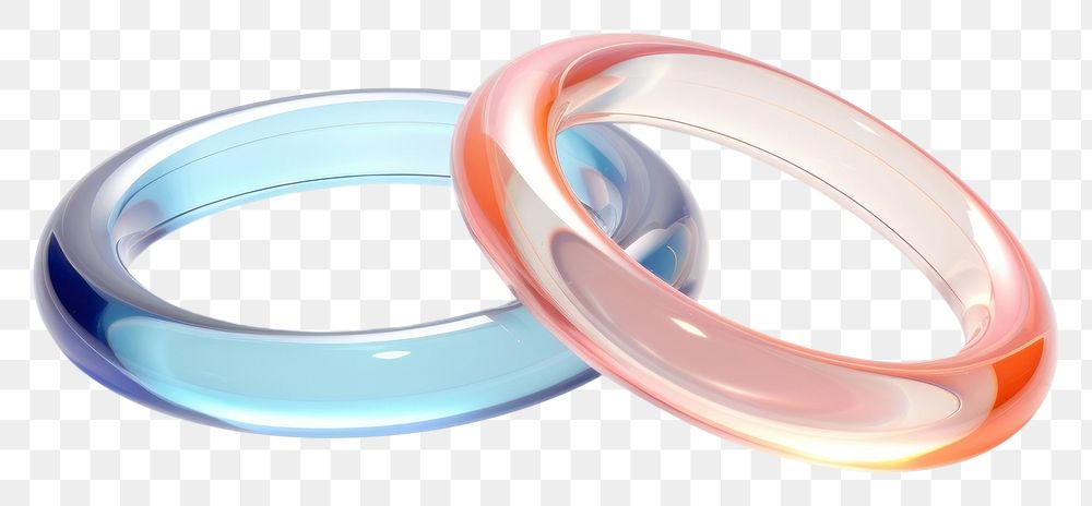 PNG 3d transparent glass style of rings jewelry white background accessories.