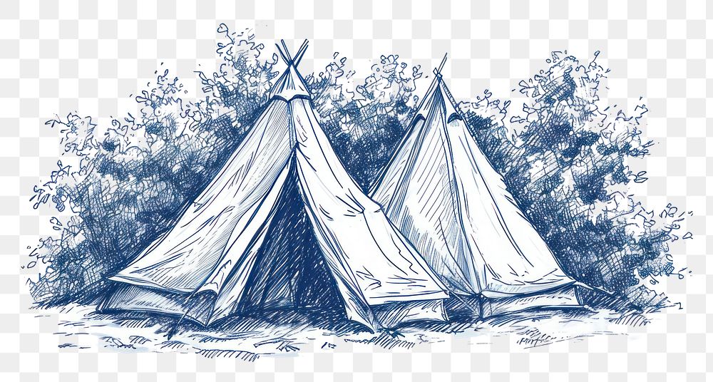 PNG  Antique of camping drawing sketch outdoors.