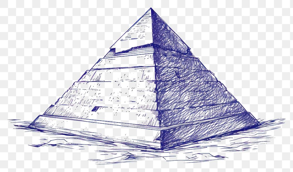 PNG  Antique of pyramid drawing sketch ancient.