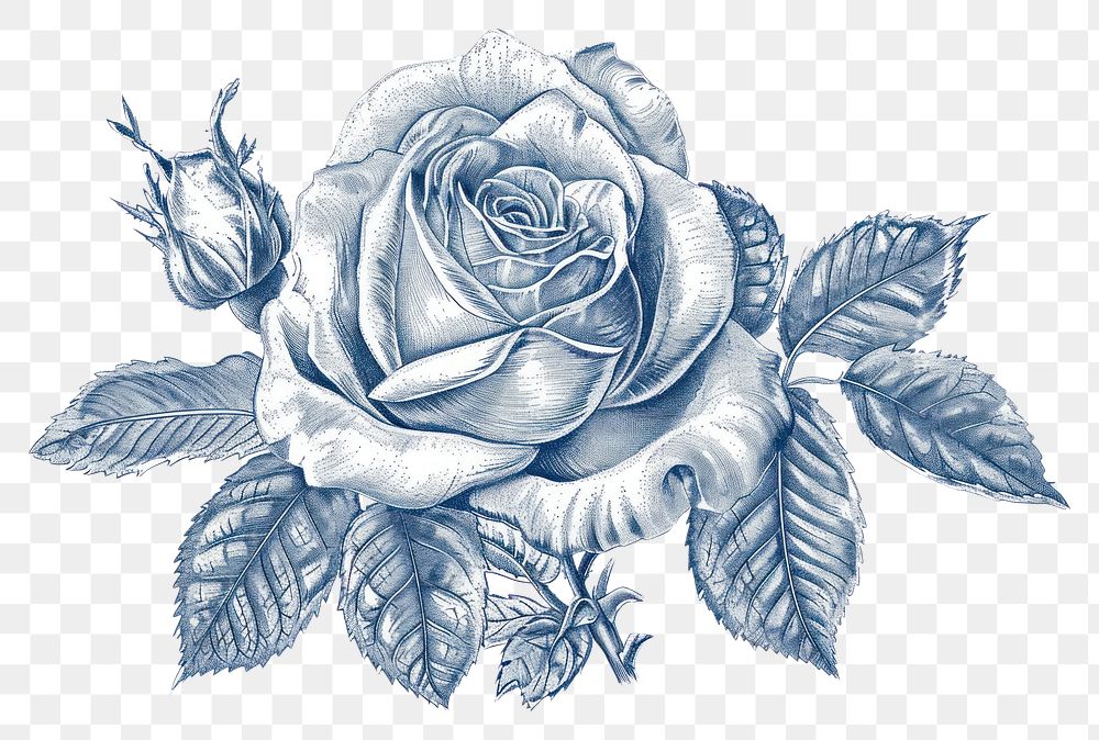PNG  Antique of rose drawing sketch flower