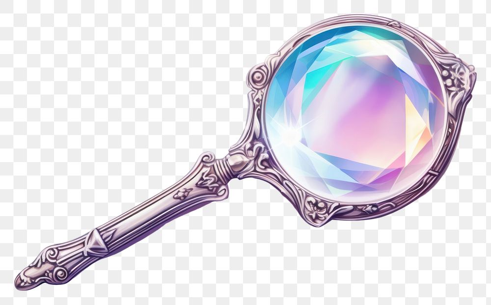 PNG Magnifying glass reflection weaponry jewelry.