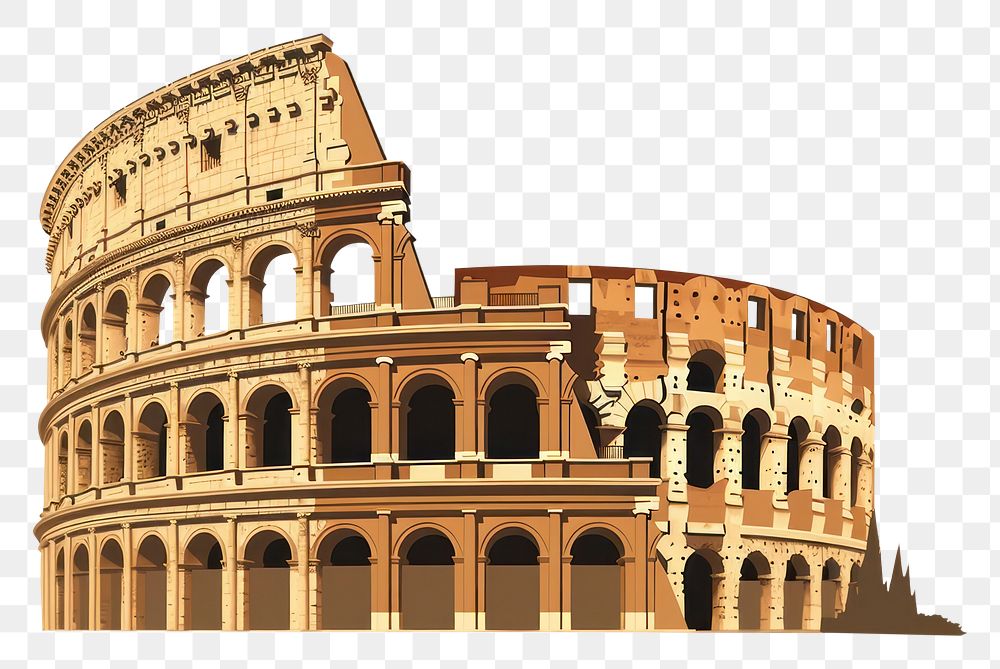 PNG Colosseum in Rome architecture colosseum building. AI generated Image by rawpixel.
