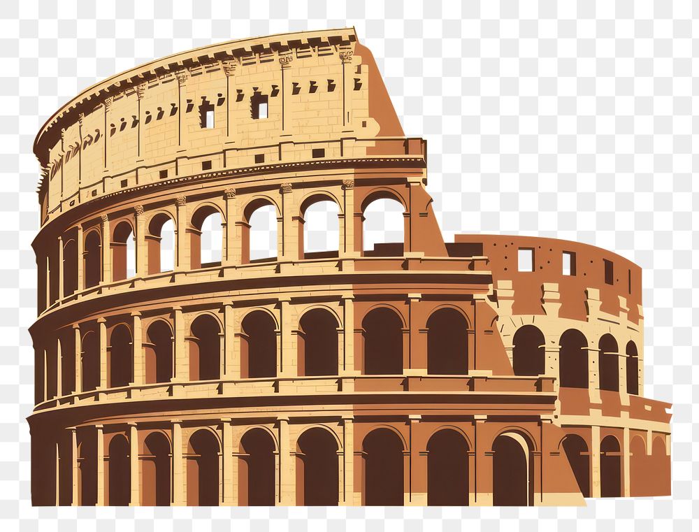 PNG Colosseum in Rome architecture building city. AI generated Image by rawpixel.