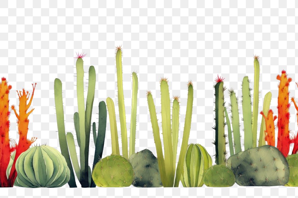 PNG Cactus plant outdoors cartoon.