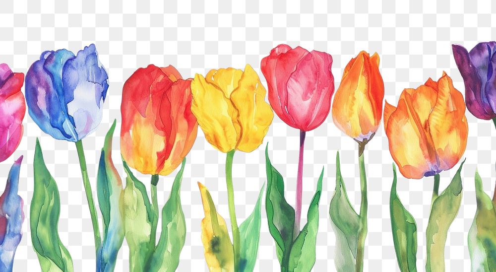 PNG Tulip backgrounds painting outdoors.
