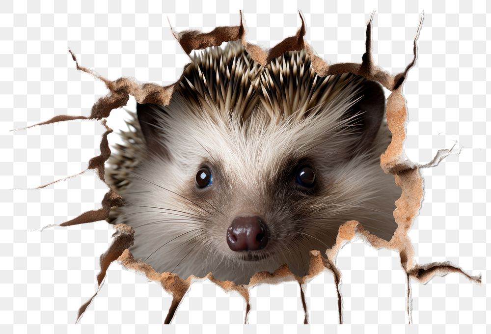 PNG Hedgehog porcupine portrait animal. AI generated Image by rawpixel.