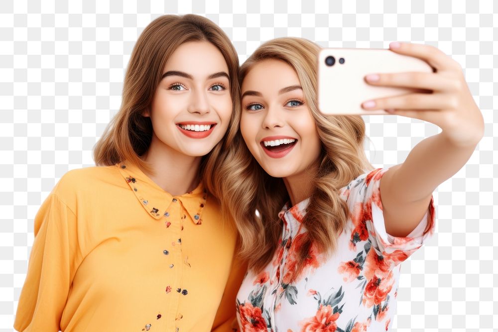 PNG Selfie smile adult women.