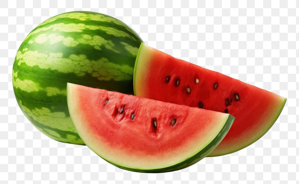 PNG Watermelon and slices of watermelon fruit plant food.