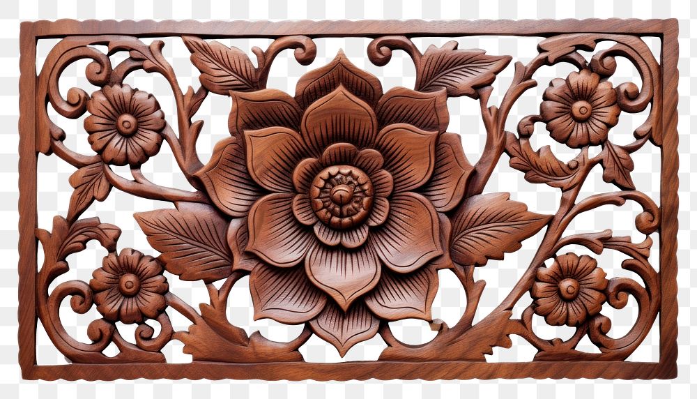 PNG A flower wall panel for house decoration wood art architecture. AI generated Image by rawpixel.