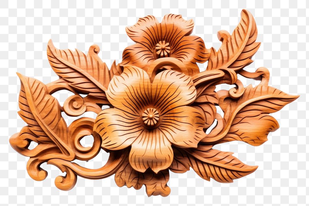 PNG A Hibiscus flower wood art pattern. AI generated Image by rawpixel.