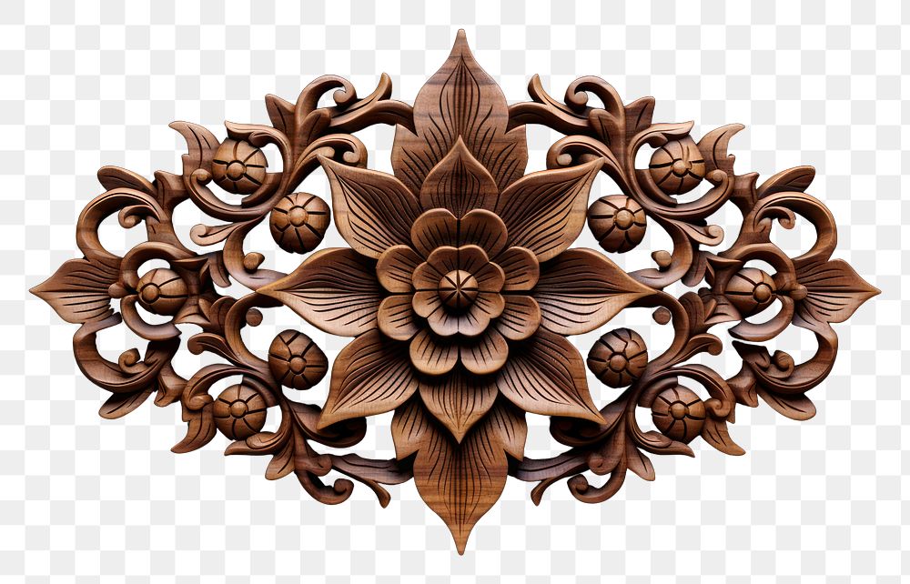 PNG A thai traditional pattern wood art accessories