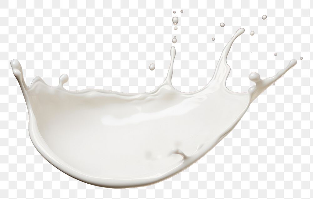 PNG  A milk splash white refreshment splattered.