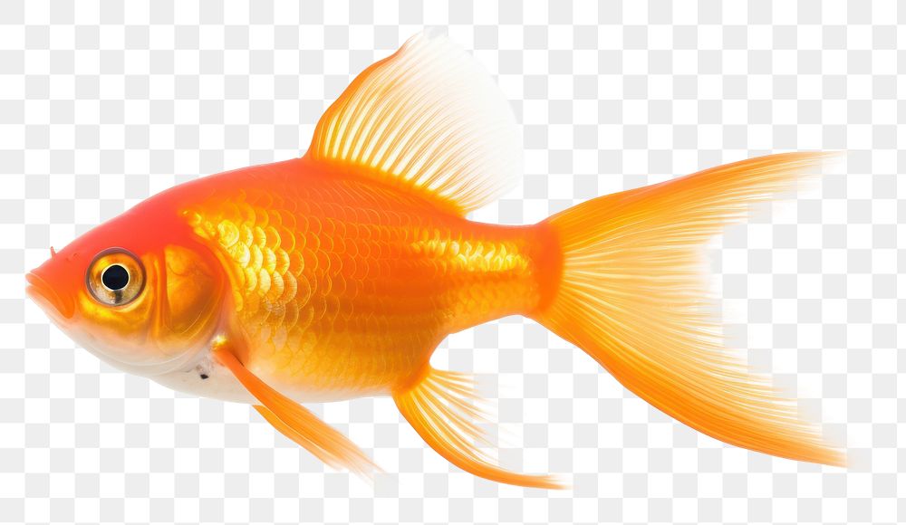 PNG  A red gold fish goldfish animal white background.