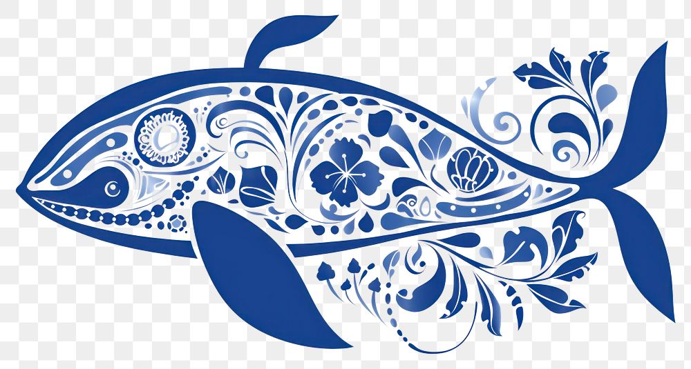 PNG Whale pattern animal fish.