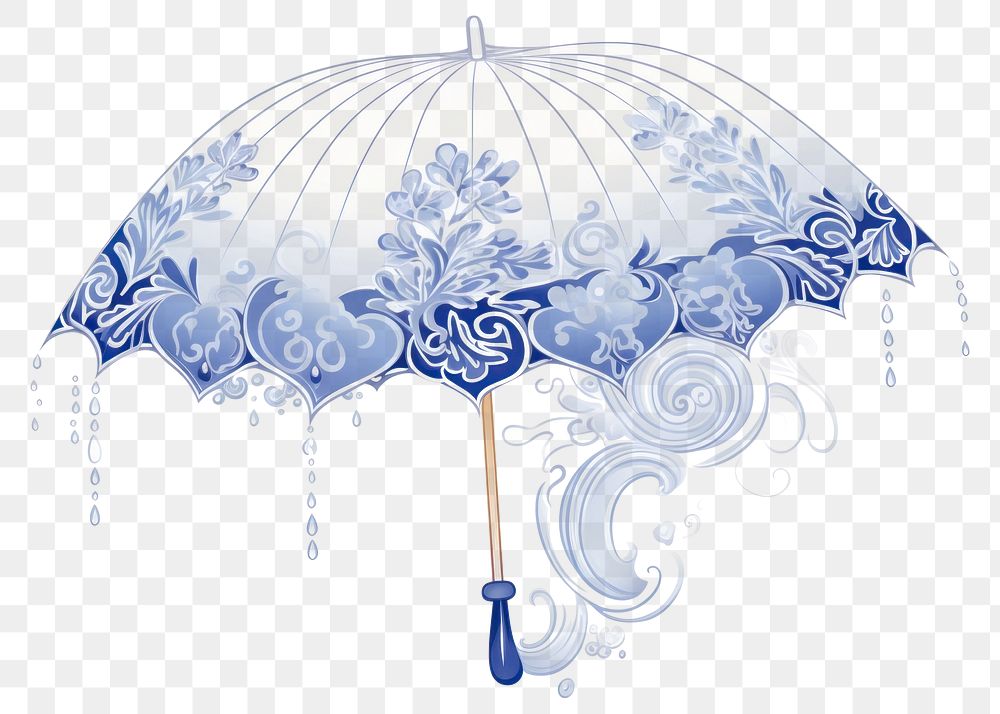 PNG Umbrella pattern white chandelier.