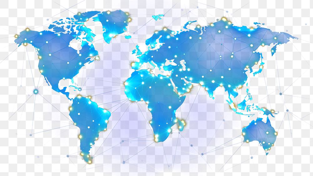 PNG World map backgrounds technology futuristic. AI generated Image by rawpixel.