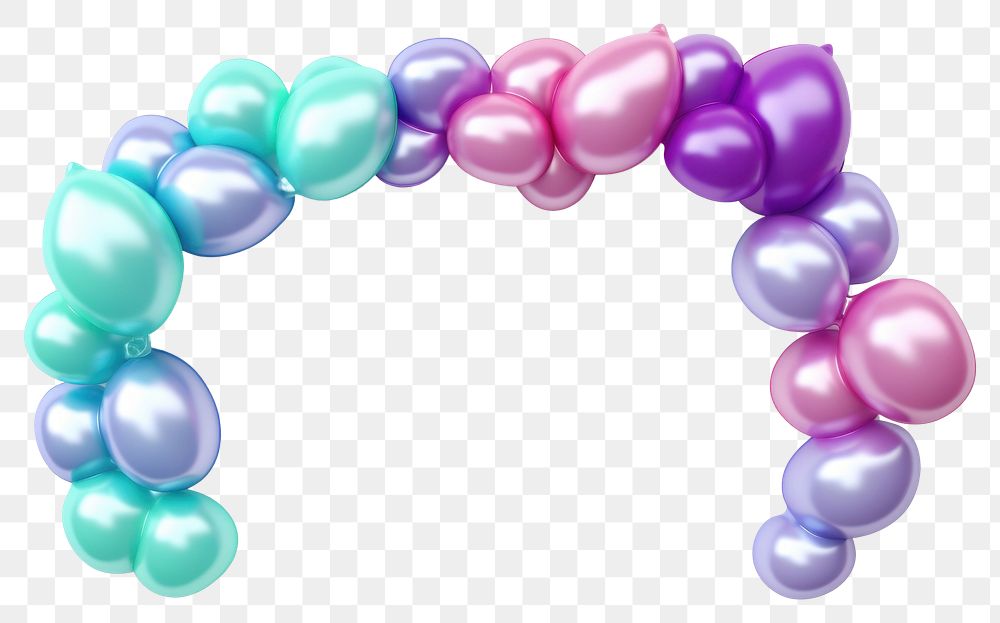 PNG Balloon border jewelry white background celebration.
