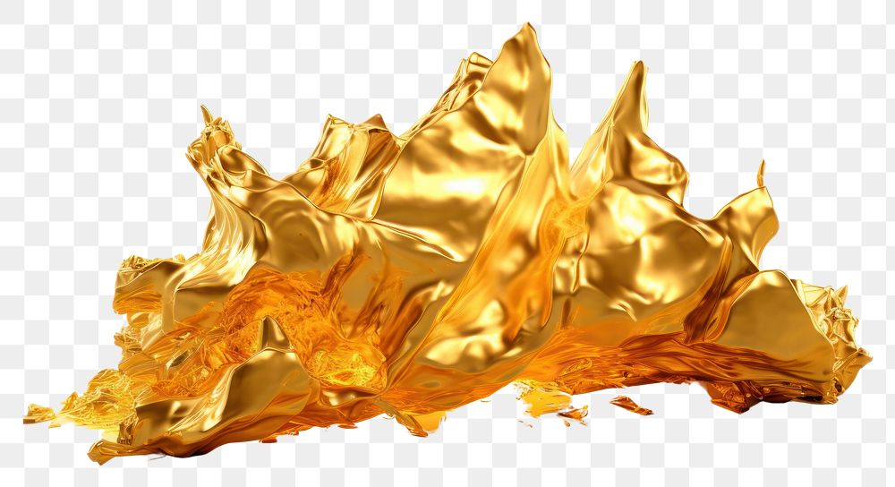 PNG Fire gold white background crumpled.