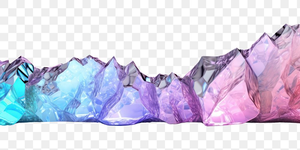 PNG Rock border crystal mineral white background.