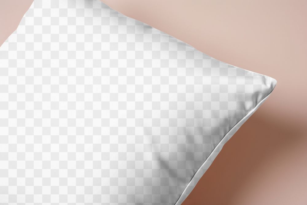 Cushion pillow case png mockup, transparent design