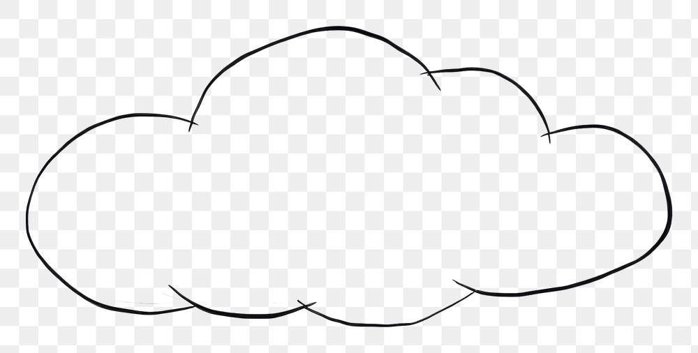 PNG Cloud outdoors sketch white.