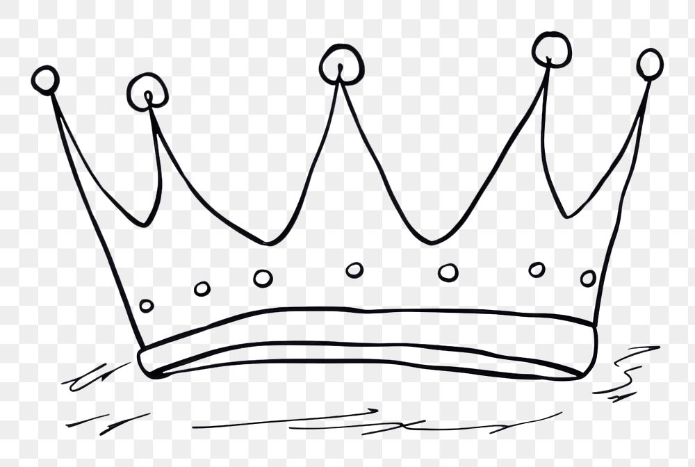 PNG Crown icon sketch doodle tiara.