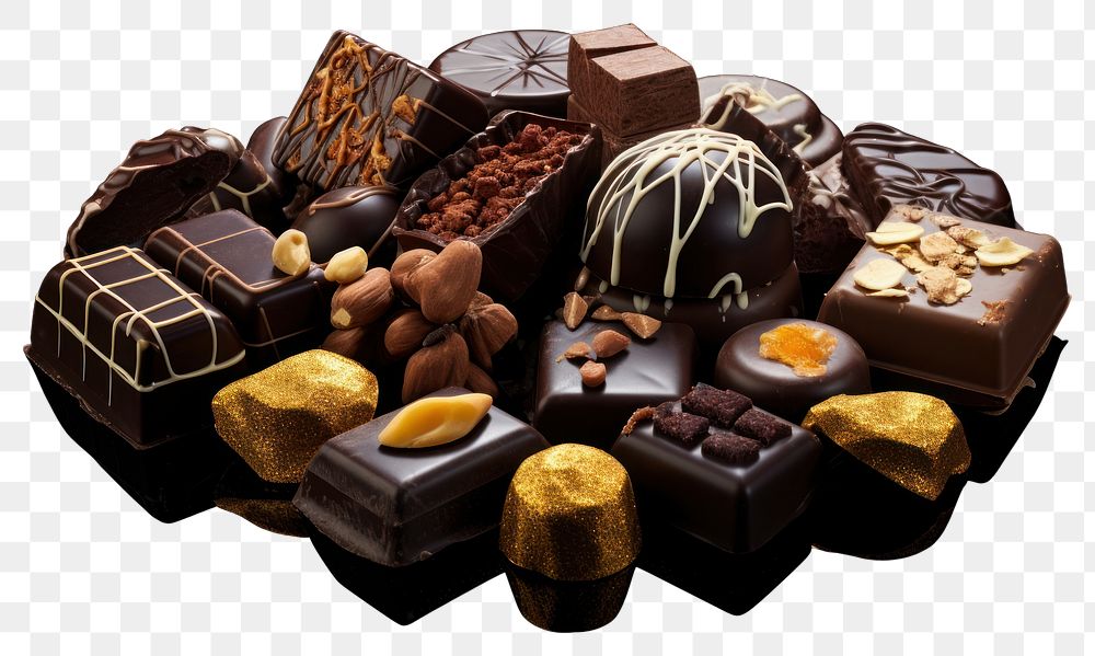 PNG Chocolates nuts dessert food.