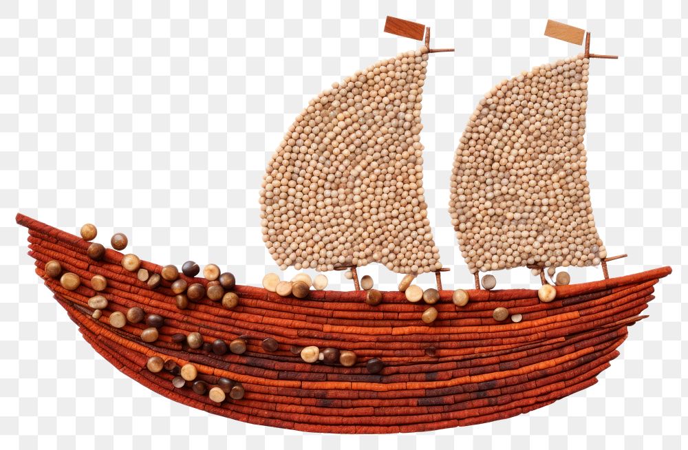PNG Boat bead craft art. AI generated Image by rawpixel.