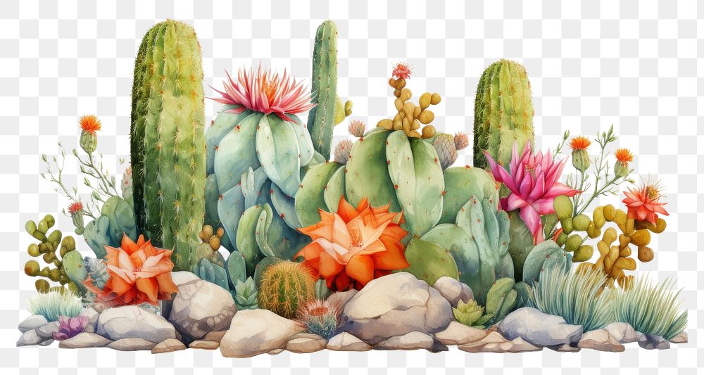PNG Cactus plant creativity freshness.