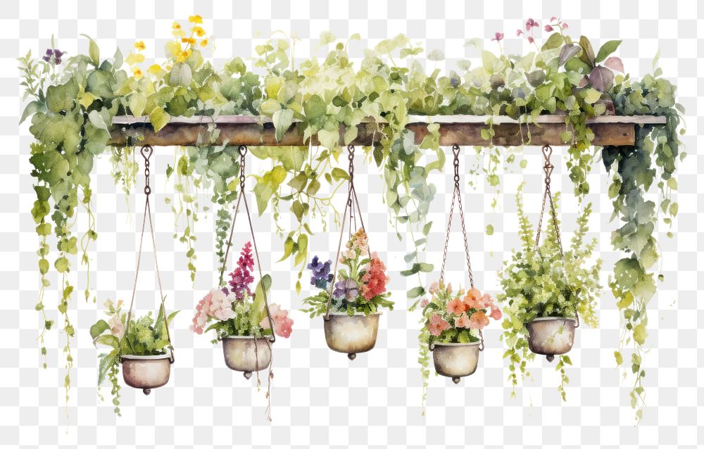 PNG Garden elements outdoors hanging flower